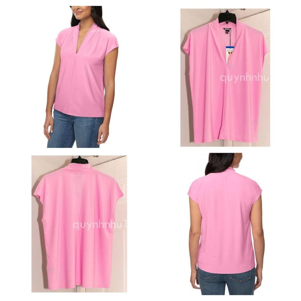 Buffalo Ladies' V-Neck Short Sleeve Blouse
